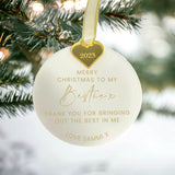 To My Bestie Personalised Christmas Bauble