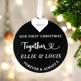 Couples First Christmas Together Personalised Bauble
