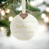 Couples First Christmas Together Personalised Bauble