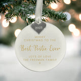 Postie, Postman, Post lady Personalised Christmas Bauble