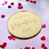 Happy Valentine's Day Cake Charm, Cupcake Topper or Gift Tag