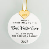Postie, Postman, Post lady Personalised Christmas Bauble