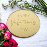 Happy Valentine's Day Cake Charm, Cupcake Topper or Gift Tag