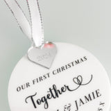 Couples First Christmas Together Personalised Bauble
