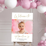 1st Birthday Party Personalised Photo Welcome Sign