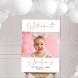 1st Birthday Party Personalised Photo Welcome Sign