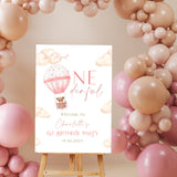 Baby Girl's 1st Birthday Party Personalised Welcome Sign