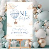 Baby Girl's 1st Birthday Party Personalised Welcome Sign