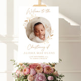 Christening Photo Personalised Welcome Sign