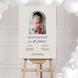 Christening Photo Personalised Welcome Sign