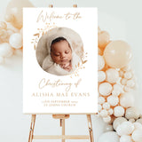 Christening Photo Personalised Welcome Sign