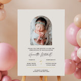 Christening Photo Personalised Welcome Sign