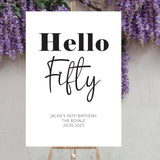 50th Birthday Party Personalised Welcome Sign - Any Age