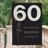 60th Birthday Party Personalised Welcome Sign