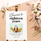 18th Birthday Party Personalised Photo Welcome Sign