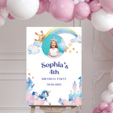 Girl's Fairy-tale, Princess Birthday Party Personalised Photo Welcome Sign