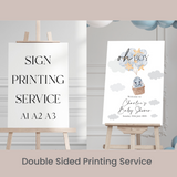 Print Your Own Double Sided Business Sign/Artwork