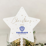 Business Logo Christmas Tree Star Topper