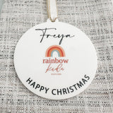 School or Nursery Personalised Christmas Baubles
