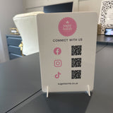 Connect With Us Multi QR Social Media Sign for Business