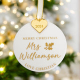 Teacher Personalised Christmas Bauble