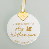 Teacher Personalised Christmas Bauble