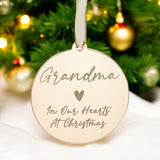 Grandma Christmas Remembrance Personalised Keepsake Bauble