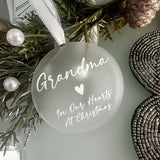 Grandma Christmas Remembrance Personalised Keepsake Bauble