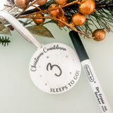 Christmas Countdown Bauble, Children's Tree Decoration & Pen