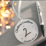Christmas Countdown Bauble, Children's Tree Decoration & Pen