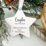 School Bauble Package, Children's Personalised Christmas Star