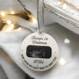 Bump's First Christmas Bauble, Baby Due Scan Photo Keepsake