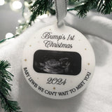 Bump's First Christmas Bauble, Baby Due Scan Photo Keepsake