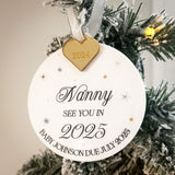 Nanny To Be Personalised Christmas Bauble