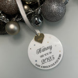 Nanny To Be Personalised Christmas Bauble