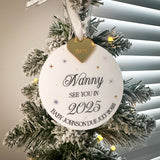 Nanny To Be Personalised Christmas Bauble