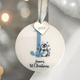 Baby Girl's, Boy's First Christmas Personalised Bauble