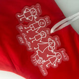 Children's Family Portrait Drawing - Christmas Personalised Bauble