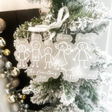Children's Family Portrait Drawing - Christmas Personalised Bauble