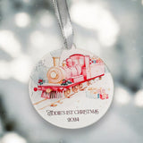 Baby's 1st Christmas Bauble, Baby Boy's Personalised Keepsake Gift