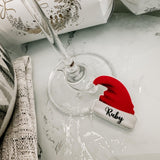 Santa Hat Christmas Party Drinks Charms, Place Names