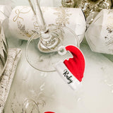 Santa Hat Christmas Party Drinks Charms, Place Names