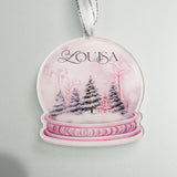Girl's Snow Globe Christmas Personalised Bauble