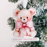 Baby's 1st Christmas Teddy Bear Personalised Bauble