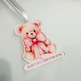 Baby's 1st Christmas Teddy Bear Personalised Bauble