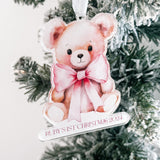 Baby's 1st Christmas Teddy Bear Personalised Bauble