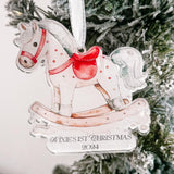 Baby's 1st Christmas Personalised Rocking Horse Bauble