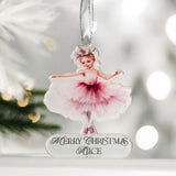 Girl's Christmas Ballerina Personalised Bauble