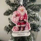 Children's Father Christmas Personalised Bauble