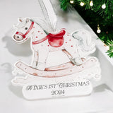 Baby's 1st Christmas Personalised Rocking Horse Bauble